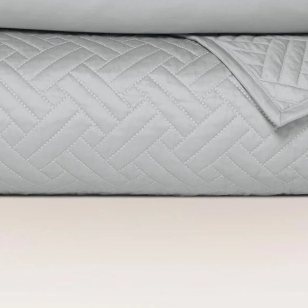 NEW Boll & Branch Shore Signature Basketweave Quilt Organic King/Calif  cover